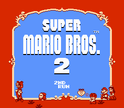 Super Mario Bros 2 - 2nd Run Title Screen